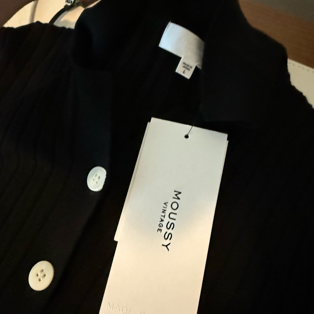 New | Moussy Vintage - Collar Cardigan Large - Picture 7 of 9